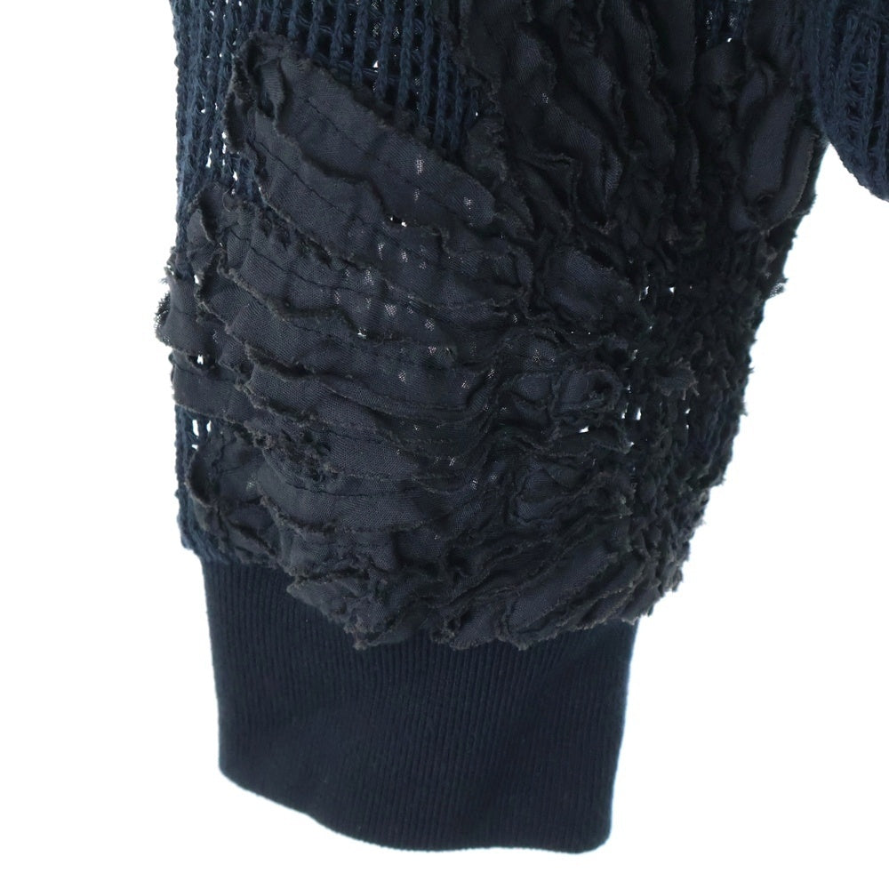 TAAKK(ターク) 25SS MESH EMBROIDERY ZIP BLOUSON BLACK メッシュエンブロイダリー ジップアップブルゾン ジャケット ブラック TA25SS-BL007