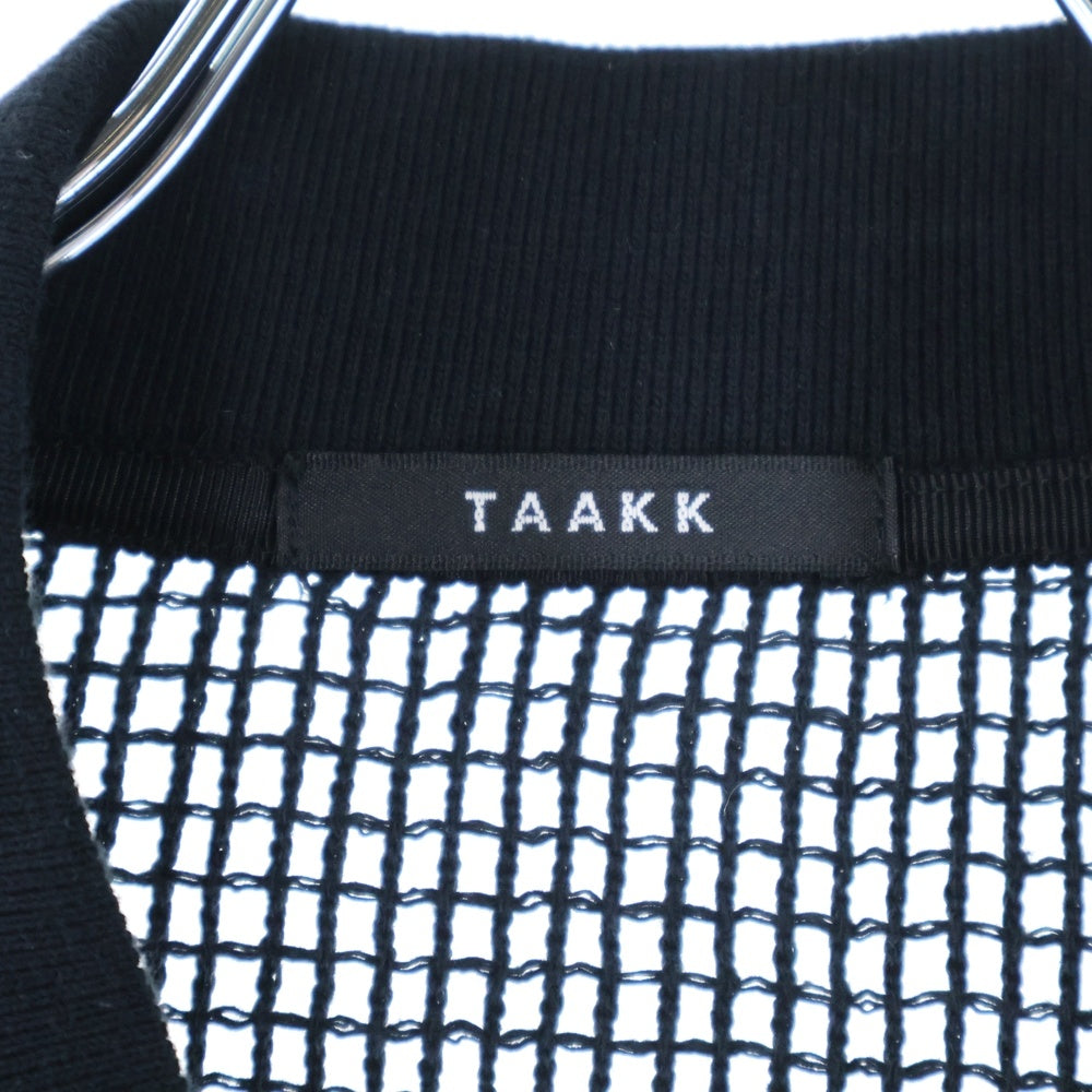 TAAKK(ターク) 25SS MESH EMBROIDERY ZIP BLOUSON BLACK メッシュエンブロイダリー ジップアップブルゾン ジャケット ブラック TA25SS-BL007