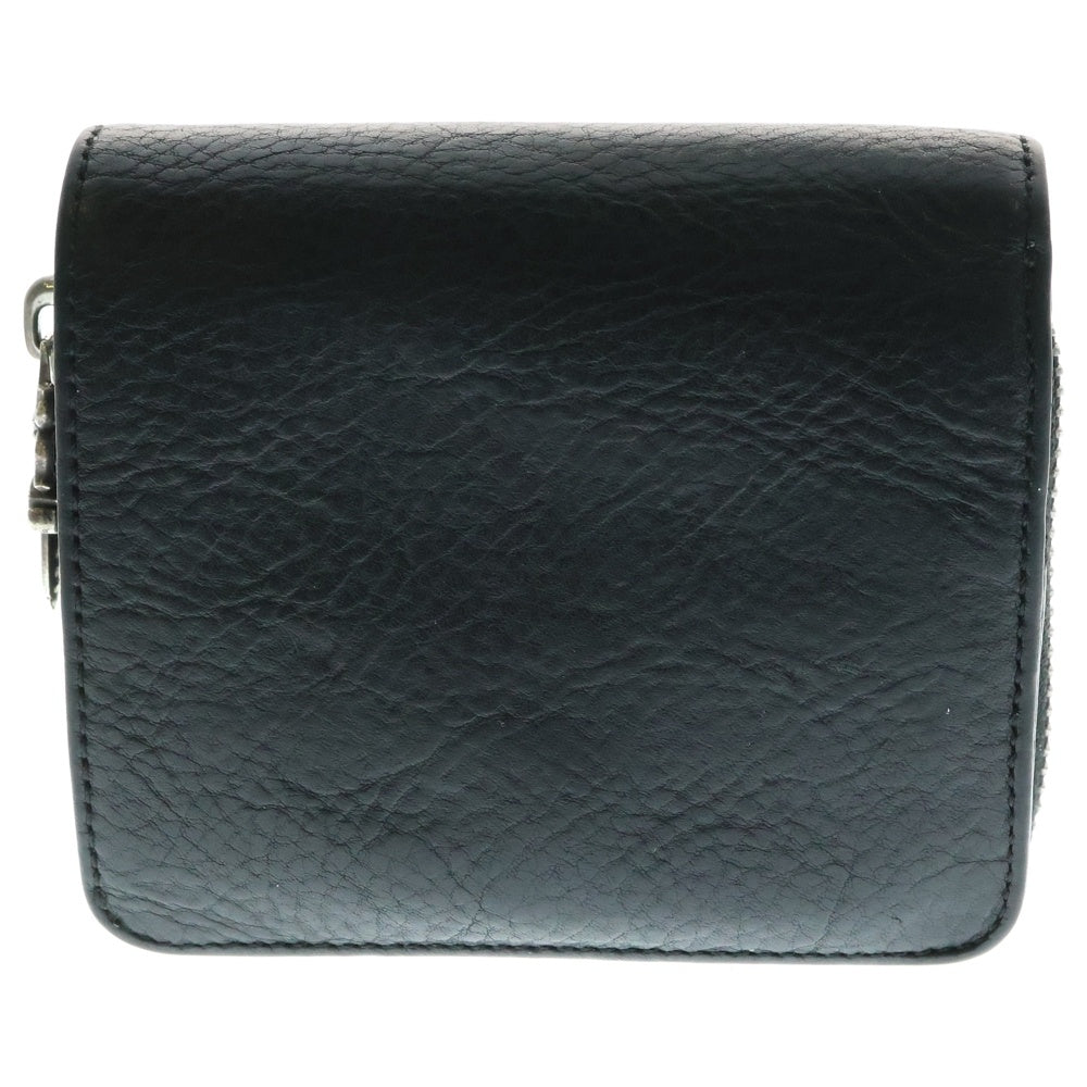 CHROME HEARTS(クロムハーツ) SQ ZIP BILL スクエアジップビル レザーウォレット 財布 ブラック BCA376