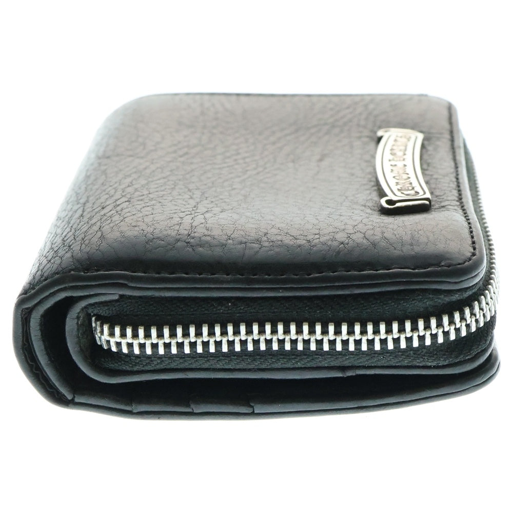 CHROME HEARTS(クロムハーツ) SQ ZIP BILL スクエアジップビル レザーウォレット 財布 ブラック BCA376