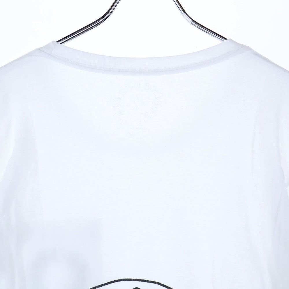 CHROME HEARTS(クロムハーツ) Back Horseshoe L/S バックホースシュー 袖フローラルプリント ロングスリーブカットソー 長袖Tシャツ ホワイト