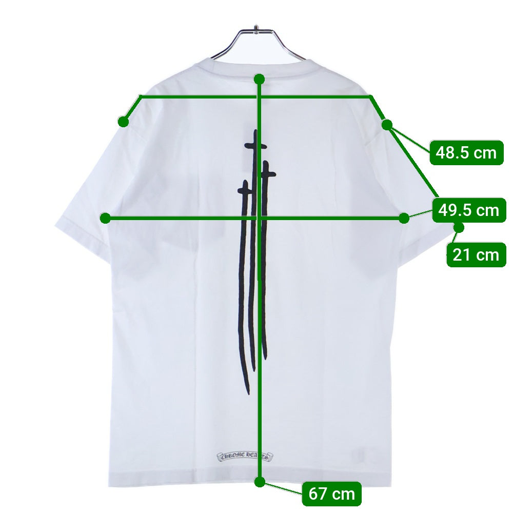CHROME HEARTS(クロムハーツ) RS Cross S/S RSクロス プリント 半袖Tシャツ カットソー ホワイト