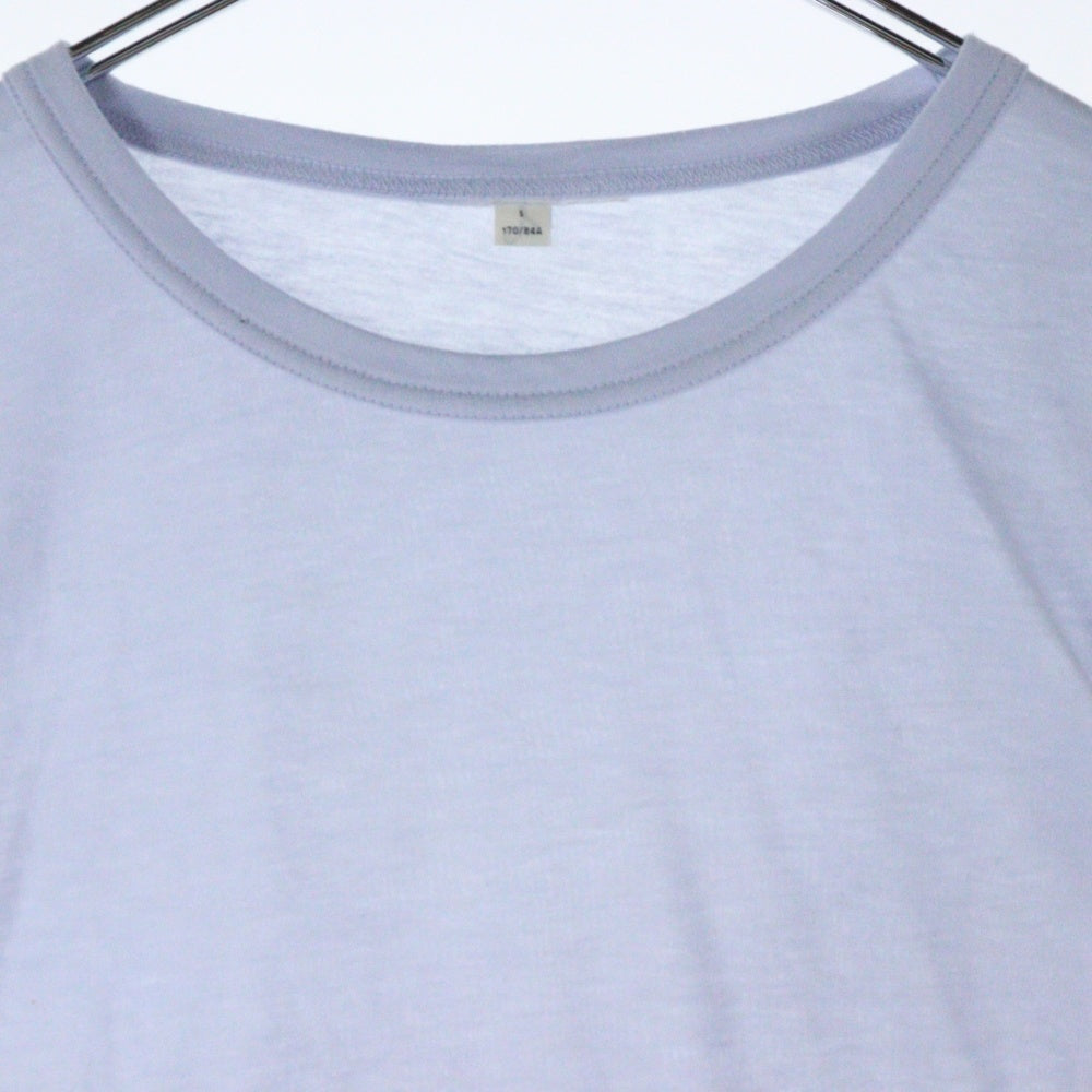 Acne Studios(アクネ ストゥディオズ) サイドミニパッチ クルーネック半袖Tシャツ ライトブルー レディース 1662-343-1643