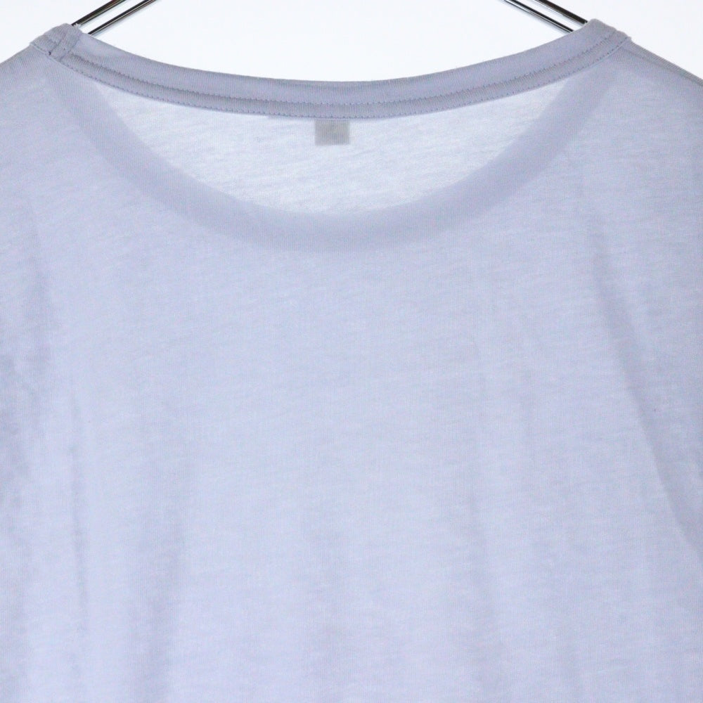 Acne Studios(アクネ ストゥディオズ) サイドミニパッチ クルーネック半袖Tシャツ ライトブルー レディース 1662-343-1643