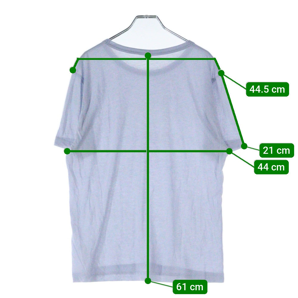 Acne Studios(アクネ ストゥディオズ) サイドミニパッチ クルーネック半袖Tシャツ ライトブルー レディース 1662-343-1643