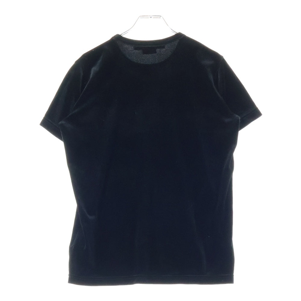 JUNYA WATANABE COMME des GARCONS(ジュンヤワタナベ コムデギャルソン) ベルベット クルーネック半袖Tシャツ ブラック レディース JJ-T006
