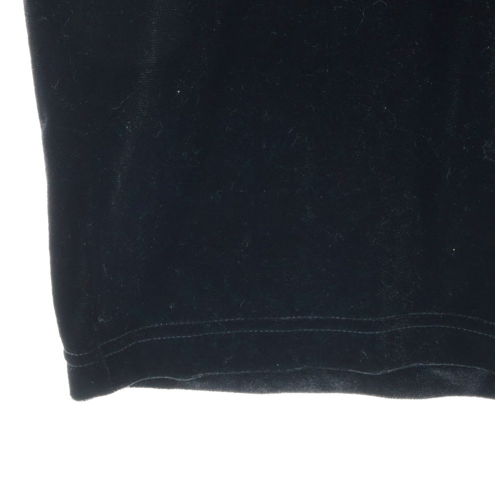 JUNYA WATANABE COMME des GARCONS(ジュンヤワタナベ コムデギャルソン) ベルベット クルーネック半袖Tシャツ ブラック レディース JJ-T006