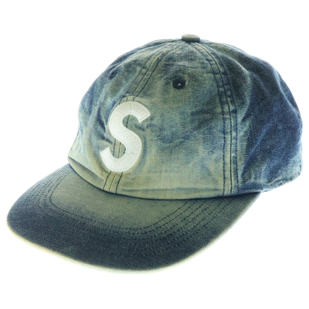 SUPREME(シュプリーム) 25SS Cordura Denim S Logo 6-Panel Bleached Indigo コーデュラデニム Sロゴ6パネルキャップ インディゴ