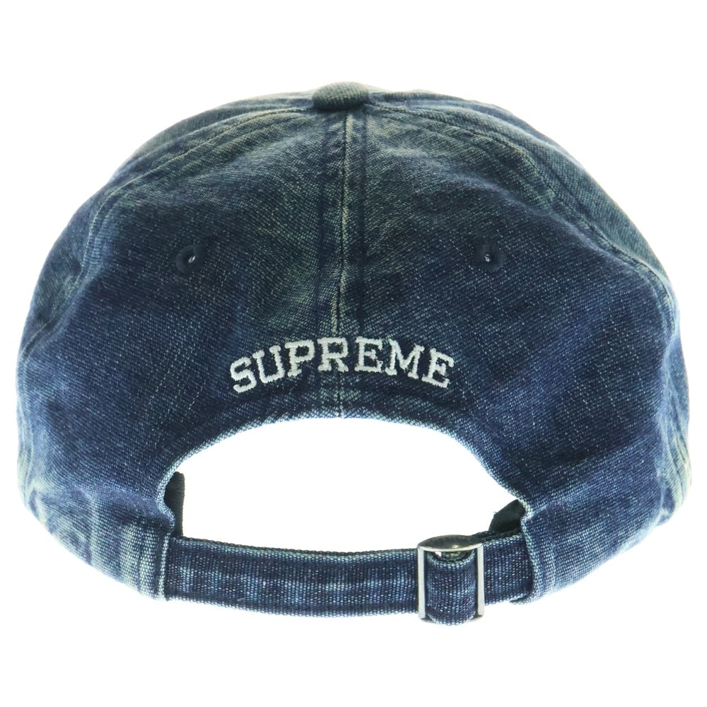 SUPREME(シュプリーム) 25SS Cordura Denim S Logo 6-Panel Bleached Indigo コーデュラデニム Sロゴ6パネルキャップ インディゴ