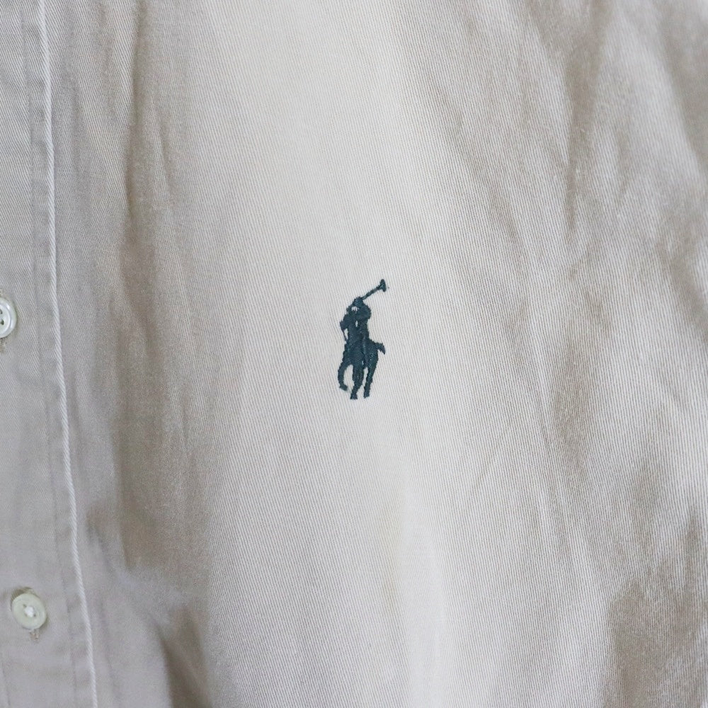 RALPH LAUREN(ラルフローレン) BLAKE フロントロゴ刺繍 長袖シャツ ベージュ