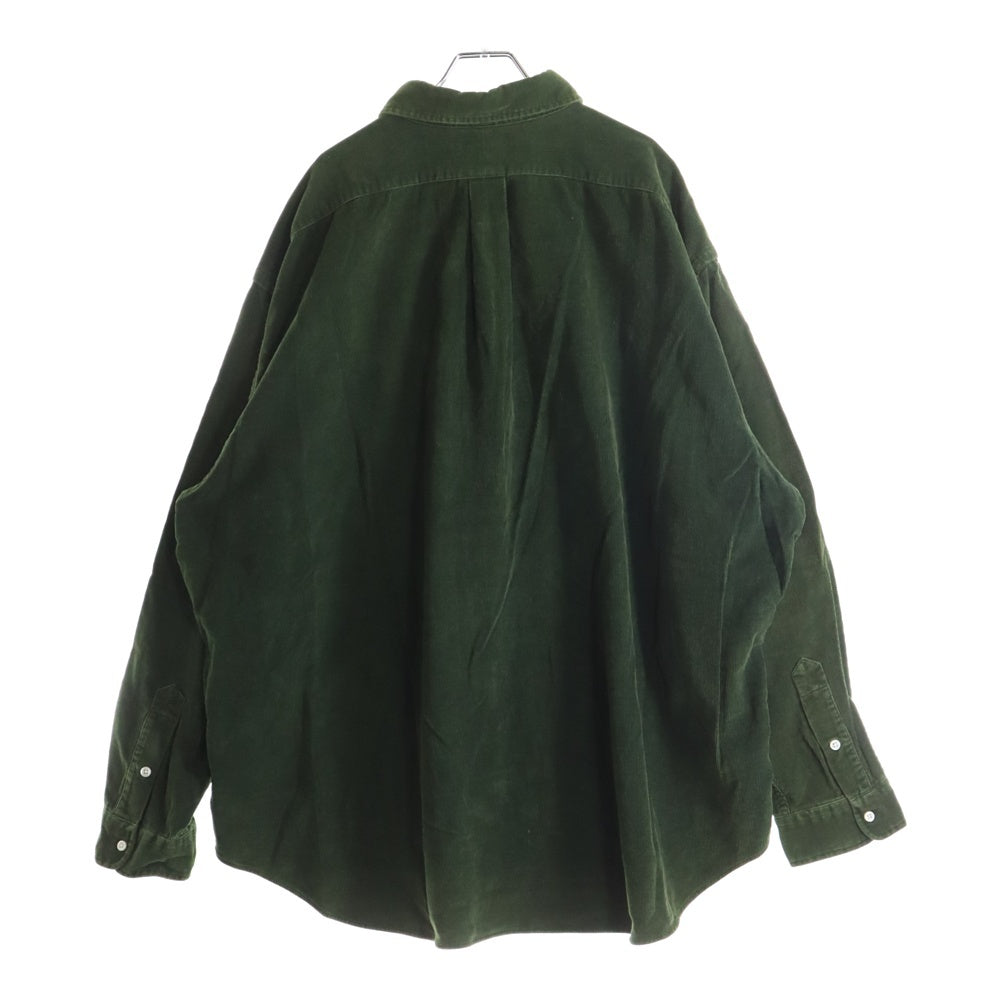 RALPH LAUREN(ラルフローレン) BIG SHIRT コーデュロイ フロントポケット 長袖シャツ グリーン