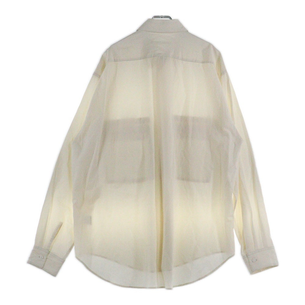 seven by seven(セブン バイ セブン) FLAT COLLAR SHIRT S/S フラットカラー フロントポケット 長袖シャツ オフホワイト