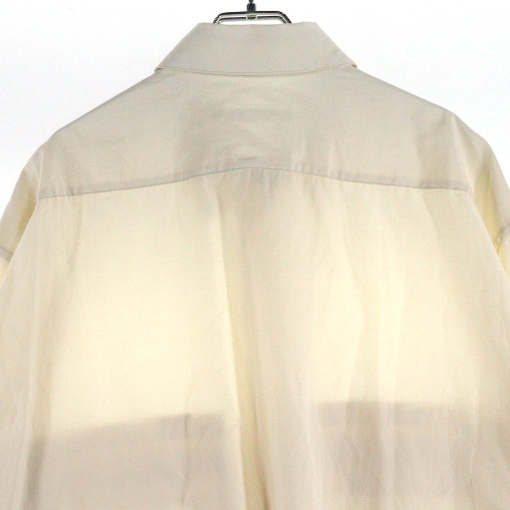 seven by seven(セブン バイ セブン) FLAT COLLAR SHIRT S/S フラットカラー フロントポケット 長袖シャツ オフホワイト