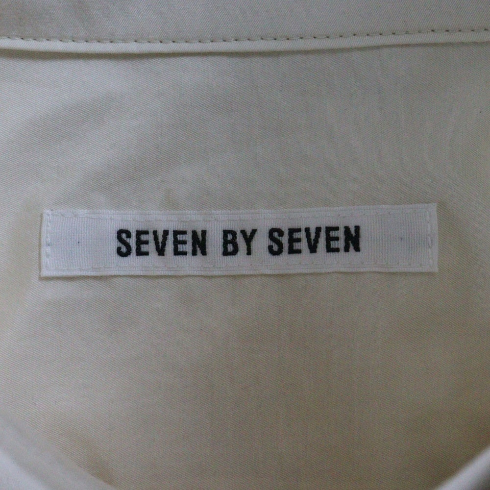 seven by seven(セブン バイ セブン) FLAT COLLAR SHIRT S/S フラットカラー フロントポケット 長袖シャツ オフホワイト