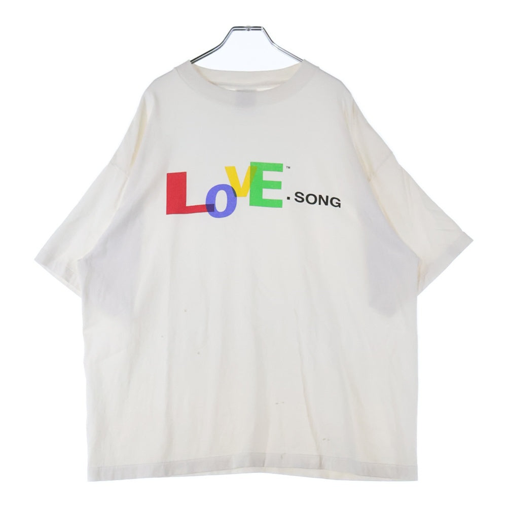 SAINT MICHAEL(セントマイケル) LOVE SONG TEE ラブソング プリント 半袖Tシャツ カットソー ホワイト