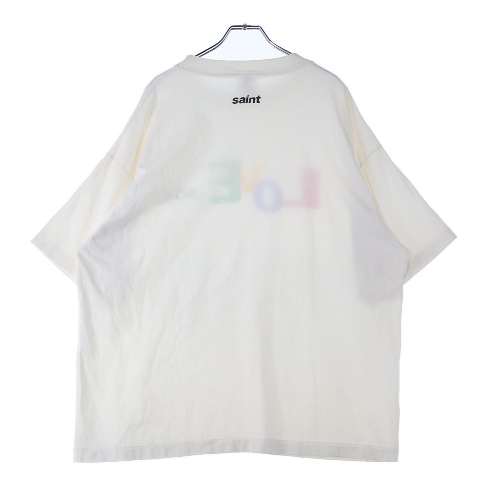 SAINT MICHAEL(セントマイケル) LOVE SONG TEE ラブソング プリント 半袖Tシャツ カットソー ホワイト