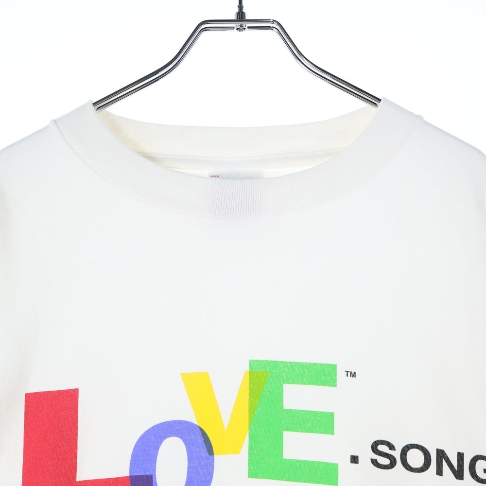 SAINT MICHAEL(セントマイケル) LOVE SONG TEE ラブソング プリント 半袖Tシャツ カットソー ホワイト