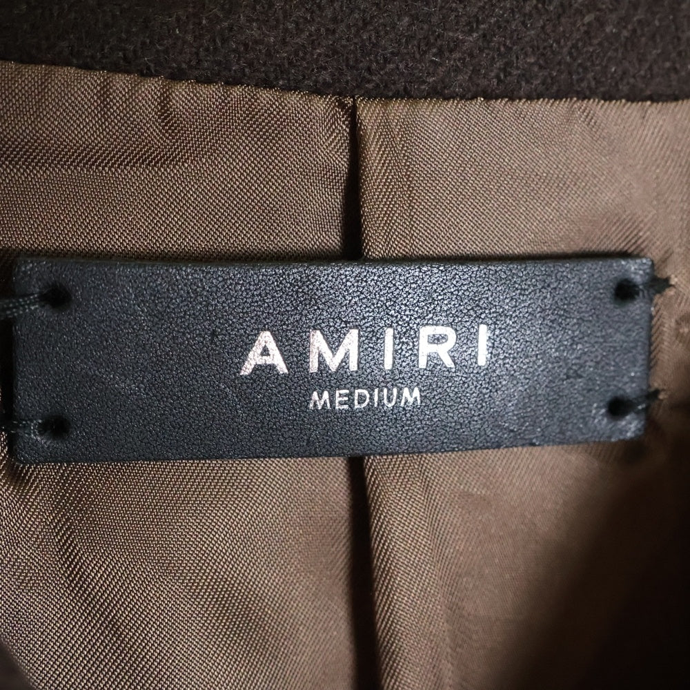 AMIRI(アミリ) WOOL FLANNEL BLOUSON ウールフランネルブルゾン ジップアップジャケット ブラウン SR3BN0012SMRW005