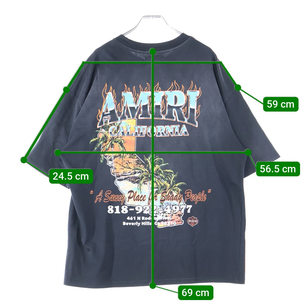 AMIRI(アミリ) Sunny Place TEE バックロゴプリント オーバーサイズ半袖シャツ