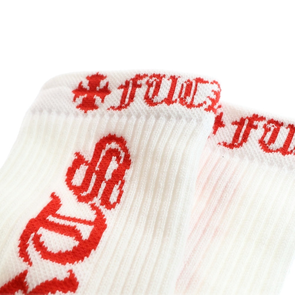 CHROME HEARTS(クロムハーツ) SOCKS OLD ENGLISH オールドイングリッシュ ハイソックス 靴下 レッド