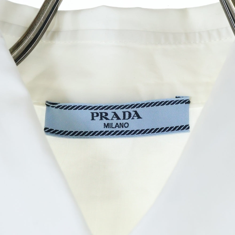PRADA(プラダ) フロントロゴデザイン 長袖シャツ ホワイト