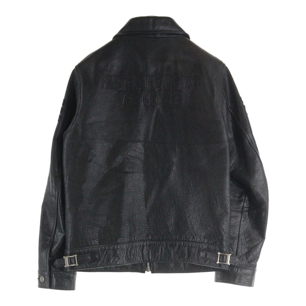 THE CRIMIE(ザ クライミー) バッファローレザー ジップアップ シングルライダースジャケット ブラック