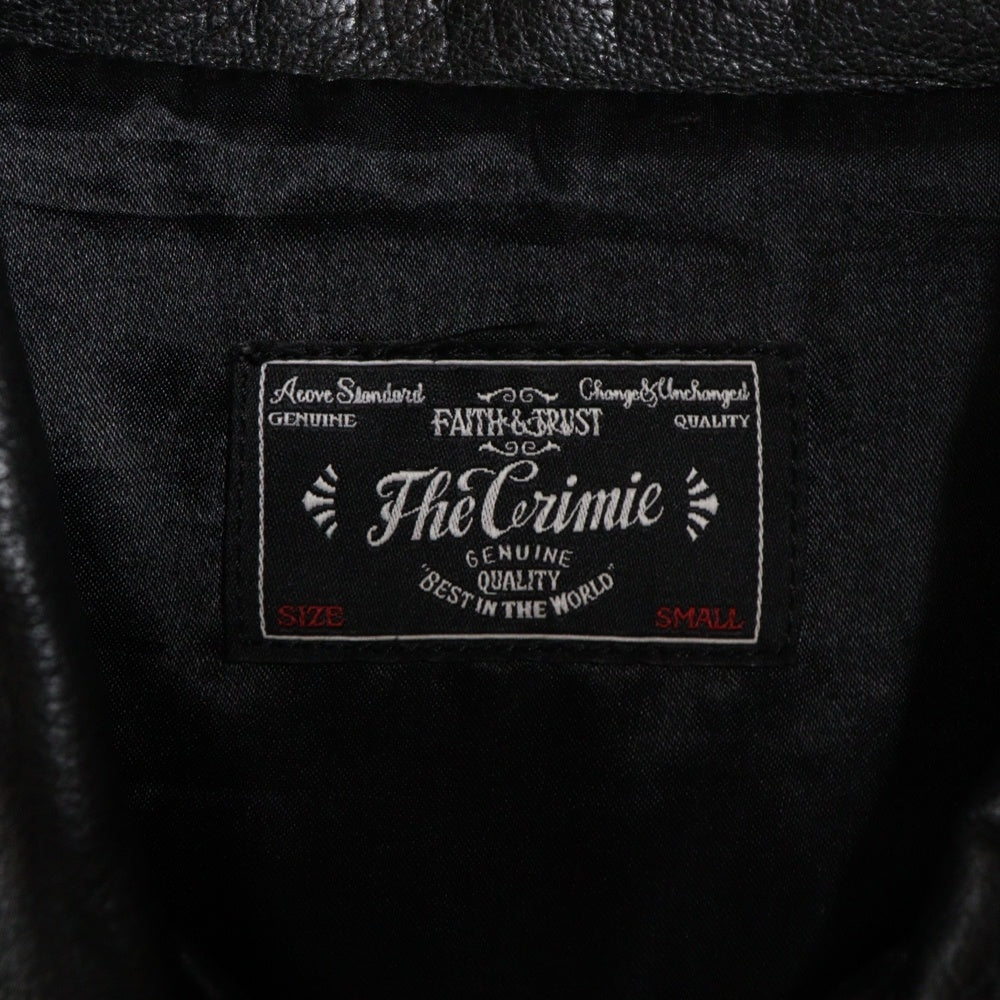THE CRIMIE(ザ クライミー) バッファローレザー ジップアップ シングルライダースジャケット ブラック