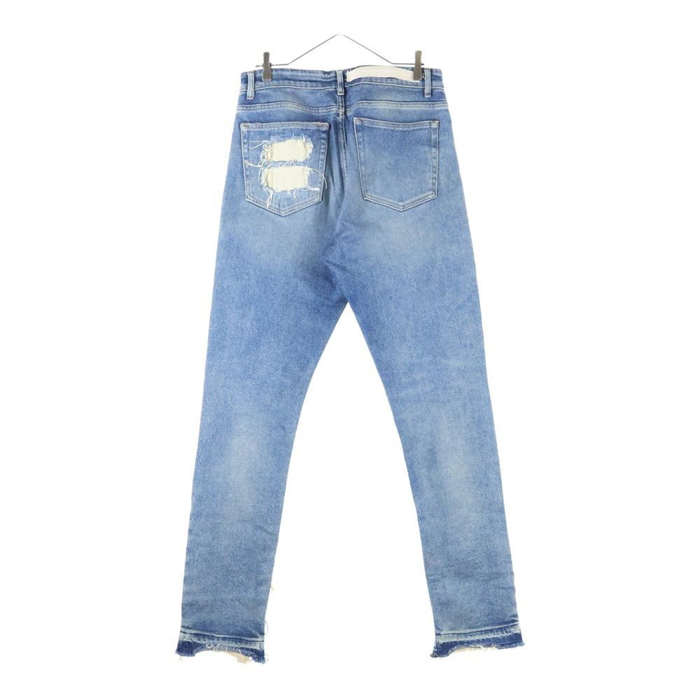 VAL.KRISTOPHER(ヴァルクリストファー) EXPOSED DENIM ダメージ加工 デニムパンツ ジーンズ インディゴ