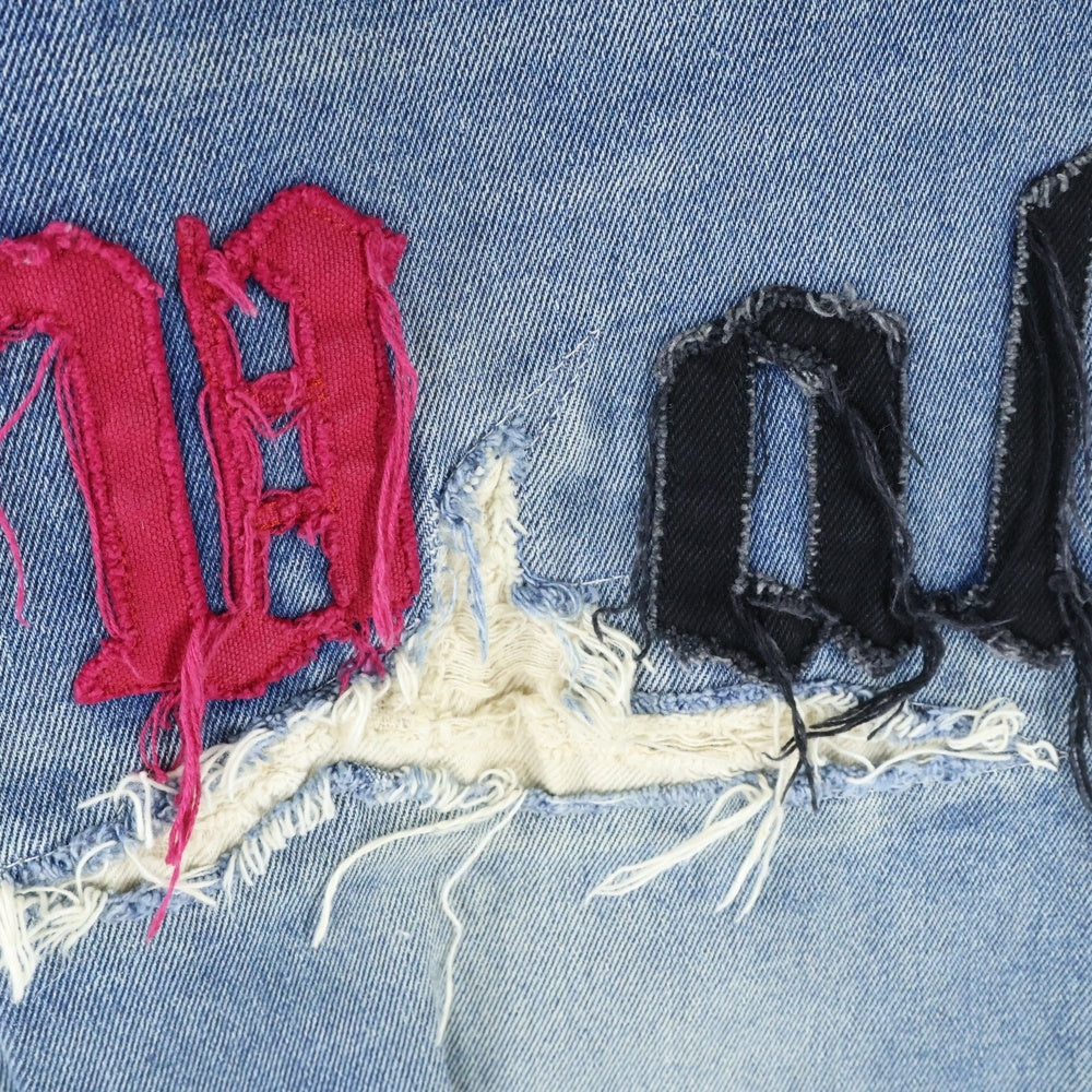 VAL.KRISTOPHER(ヴァルクリストファー) EXPOSED DENIM ダメージ加工 デニムパンツ ジーンズ インディゴ