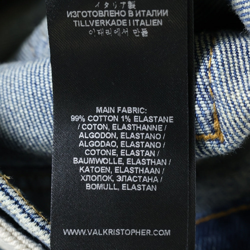 VAL.KRISTOPHER(ヴァルクリストファー) EXPOSED DENIM ダメージ加工 デニムパンツ ジーンズ インディゴ