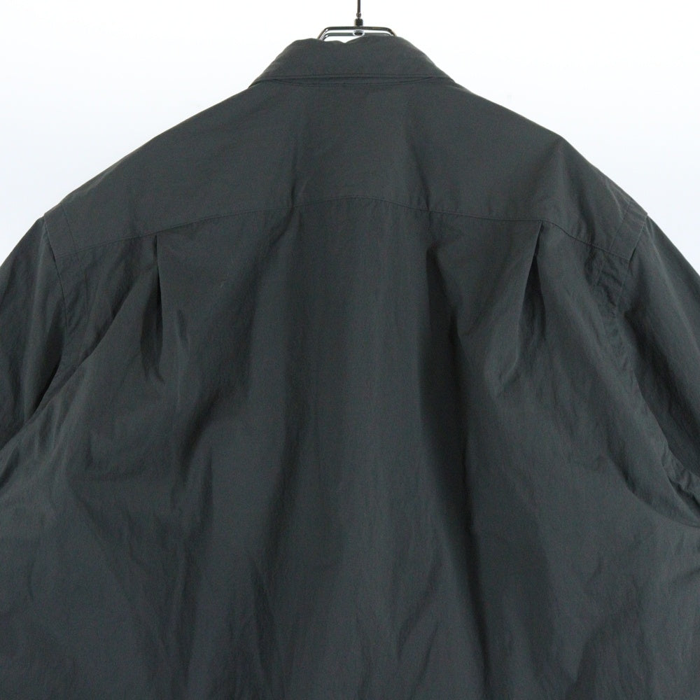 Sacai(サカイ) Taslan Nylon Shirt フロントポケット ナイロン 半袖シャツ グレー 23-03088m