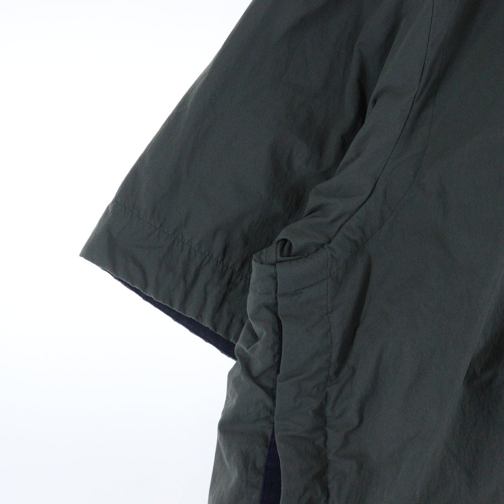 Sacai(サカイ) Taslan Nylon Shirt フロントポケット ナイロン 半袖シャツ グレー 23-03088m
