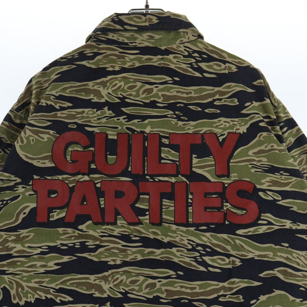 WACKO MARIA(ワコマリア) TIGERCAMO L/S SHIRTS バックロゴプリント タイガーカモ アーミー長袖シャツ カーキ