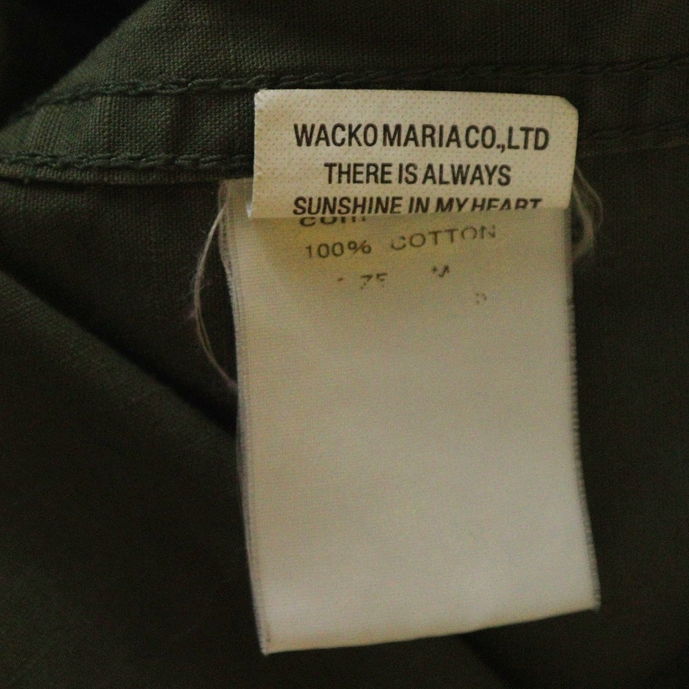 WACKO MARIA(ワコマリア) ARMY L/S SHIRTS バックロゴプリント アーミー長袖シャツ カーキ