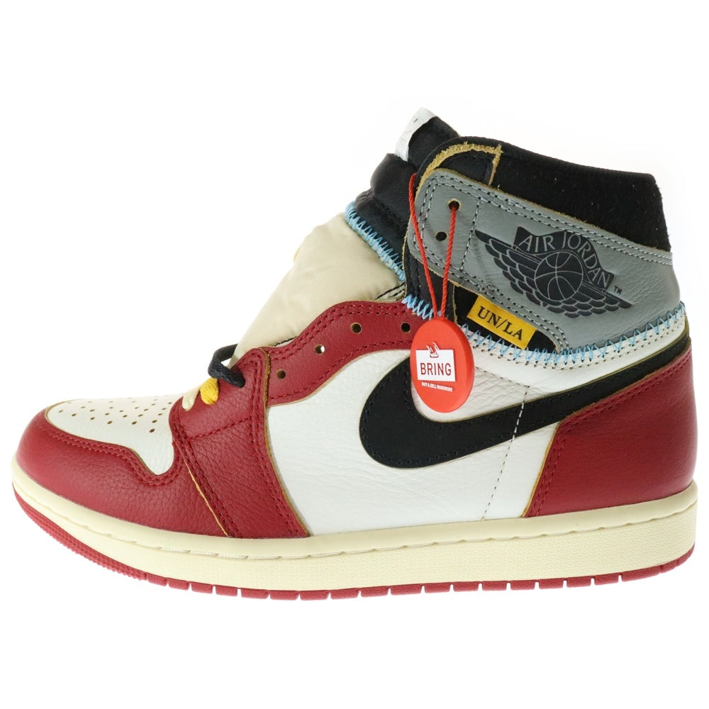NIKE(ナイキ) ×UNION ユニオン AIR JORDAN 1 RETRO HIGH OG Chicago エアジョーダン1 ハイ ハイカットスニーカー シカゴ レッド/ホワイト US8.5/25.5cm HV8563-600