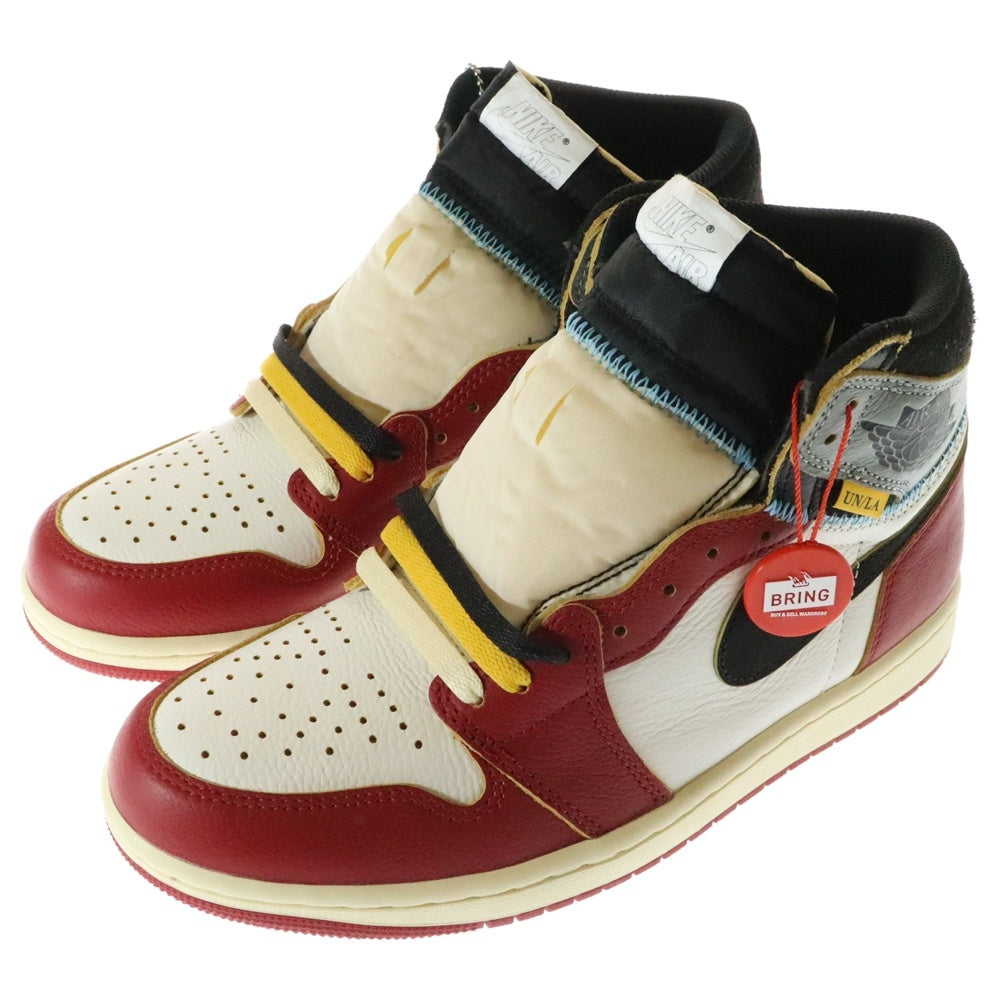 NIKE(ナイキ) ×UNION ユニオン AIR JORDAN 1 RETRO HIGH OG Chicago エアジョーダン1 ハイ ハイカットスニーカー シカゴ レッド/ホワイト US8.5/25.5cm HV8563-600