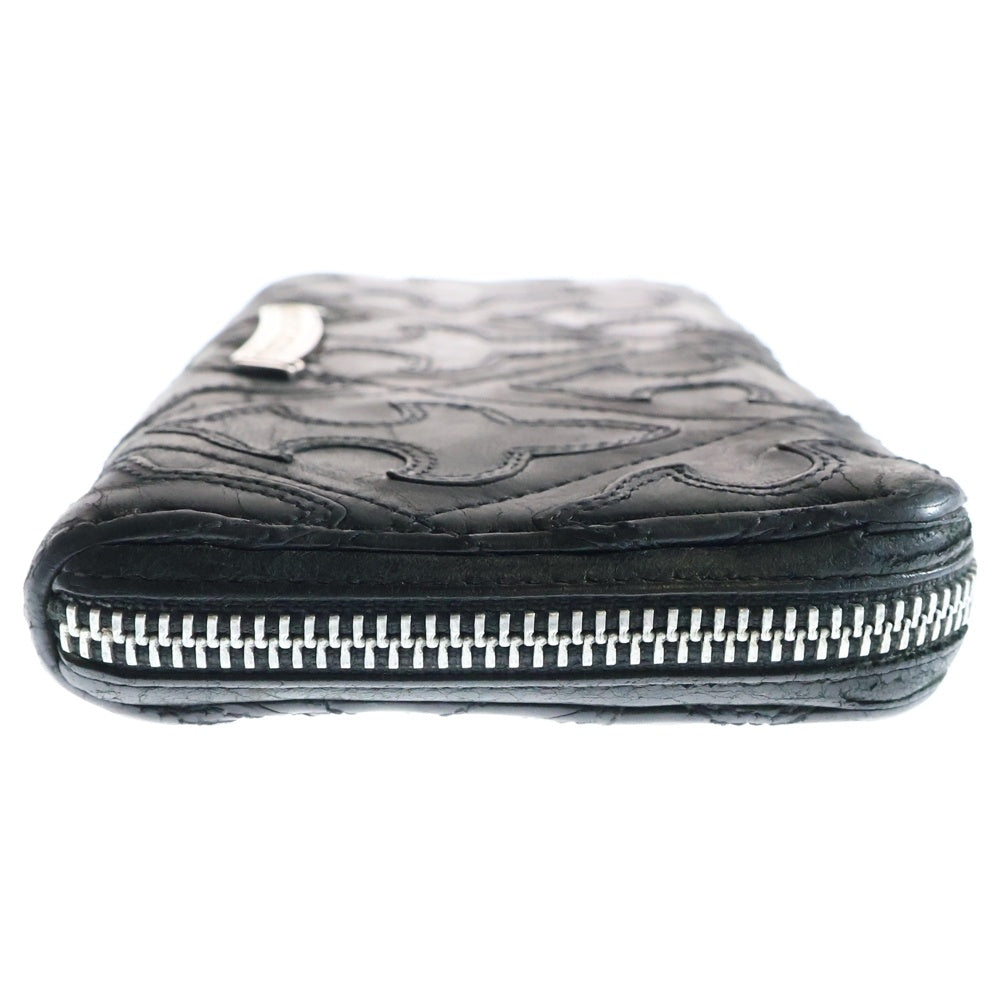 CHROME HEARTS(クロムハーツ) REC F ZIP QUILTED BSフレアキルティングレザーウォレット 長財布 ブラック
