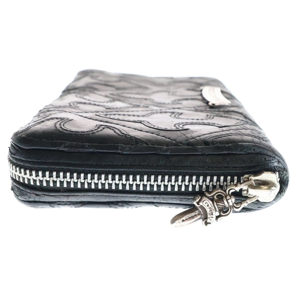 CHROME HEARTS(クロムハーツ) REC F ZIP QUILTED BSフレアキルティングレザーウォレット 長財布 ブラック