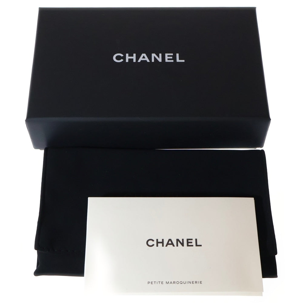 CHANEL(シャネル) ココマーク クルーズ マトラッセ フラップカードケース レザー ピンク