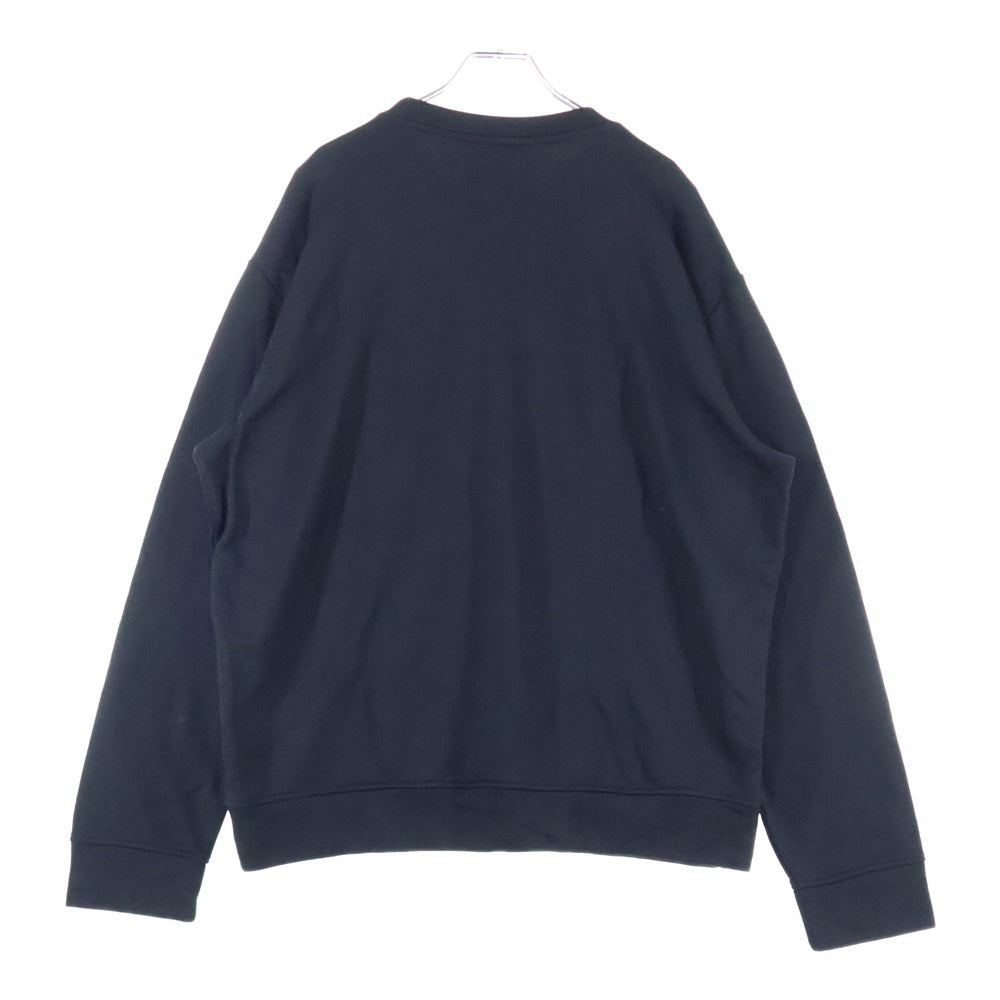 EMPORIO ARMANI(エンポリオアルマーニ) フロントロゴパッチ クルーネックスウェットトレーナー ブラック 8N1MR6 1JRIZ