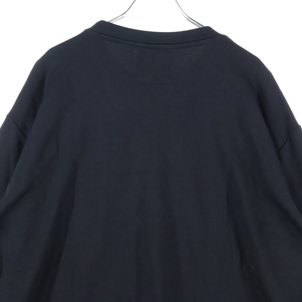 EMPORIO ARMANI(エンポリオアルマーニ) フロントロゴパッチ クルーネックスウェットトレーナー ブラック 8N1MR6 1JRIZ