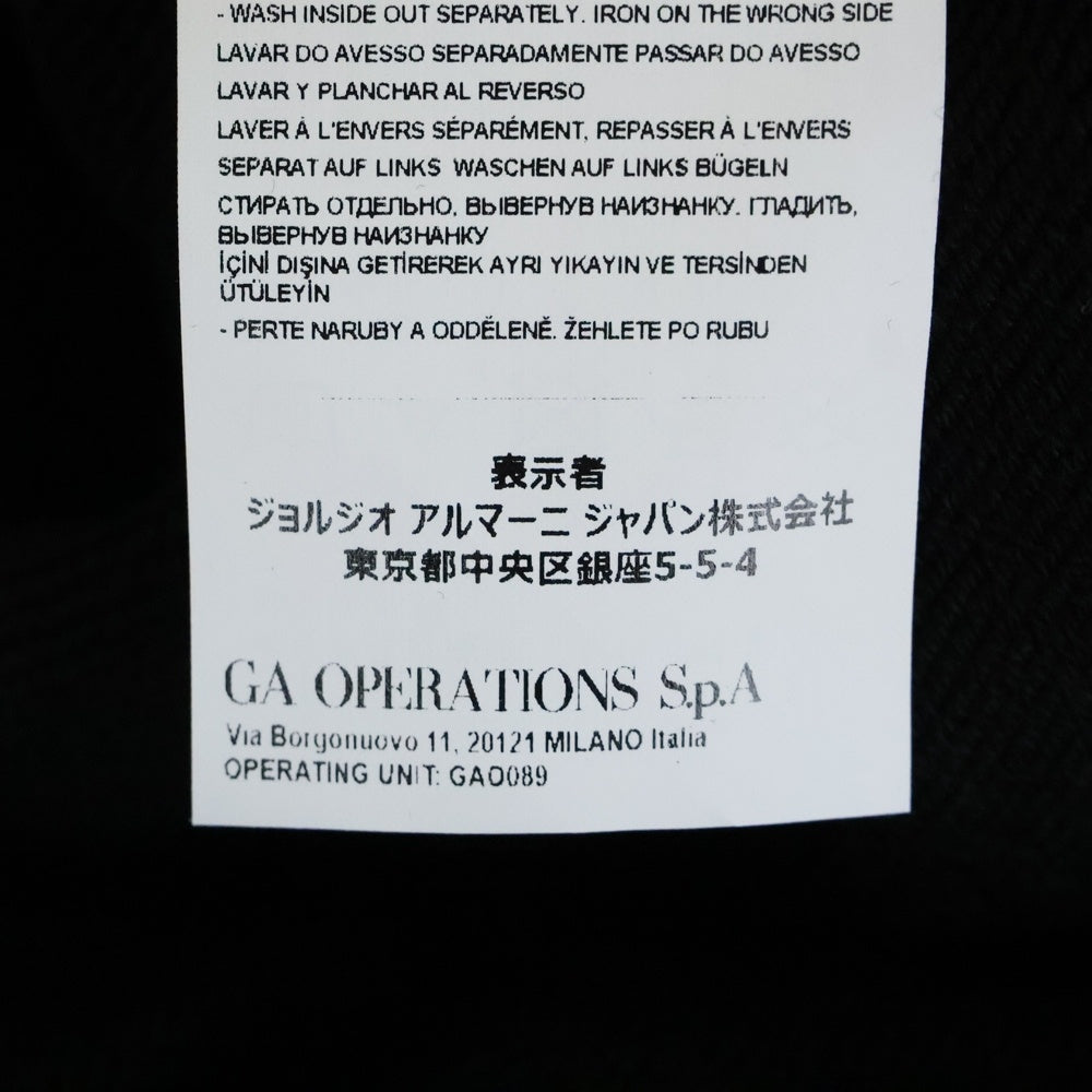 EMPORIO ARMANI(エンポリオアルマーニ) フロントロゴパッチ クルーネックスウェットトレーナー ブラック 8N1MR6 1JRIZ