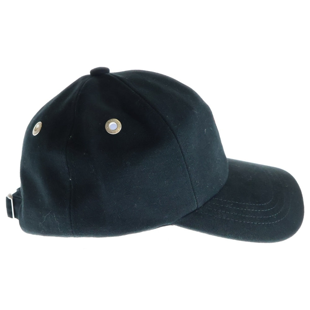 AMI Alexandre Mattiussi(アミアレクサンドルマテュッシ) Ami de Coeur ピーチエフェクト コットンギャバジン ハートロゴ刺繍エンブロイダリー キャップ 帽子 ブラック BFUCP006 AW0041