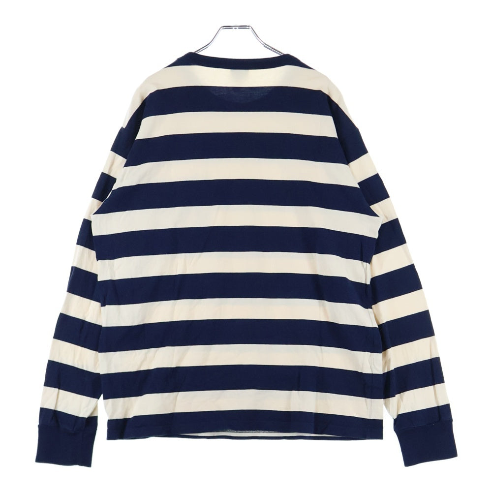 SCHOTT(ショット) ボーダー柄 長袖Tシャツ ネイビー/ホワイト