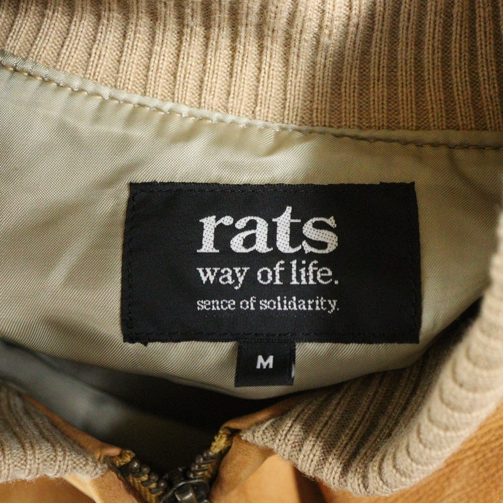 RATS(ラッツ) カウヌバックレザー ジップアップ ジャケット ブルゾン ブラウン
