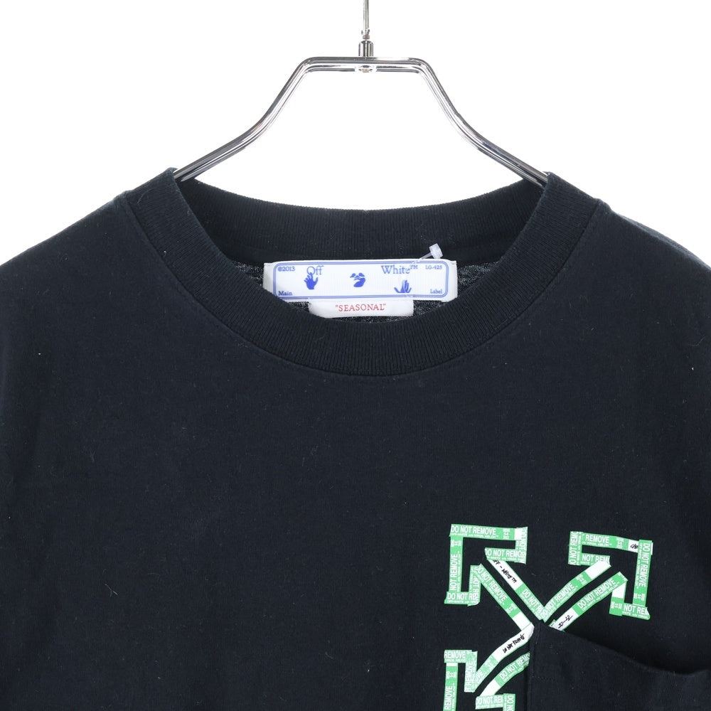 OFF-WHITE(オフホワイト) 18AW 3D Diagonal Logo Tee 3D ダイアゴナル ロゴ 半袖カットソー Tシャツ ブラック OMAA126S22JER007