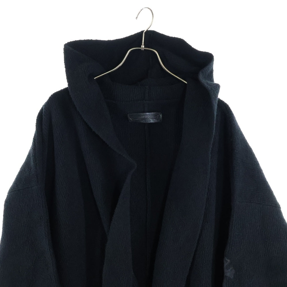 CHROME HEARTS(クロムハーツ) CH クロスパッチ フーデットコットンガウン カーディガン ブラック