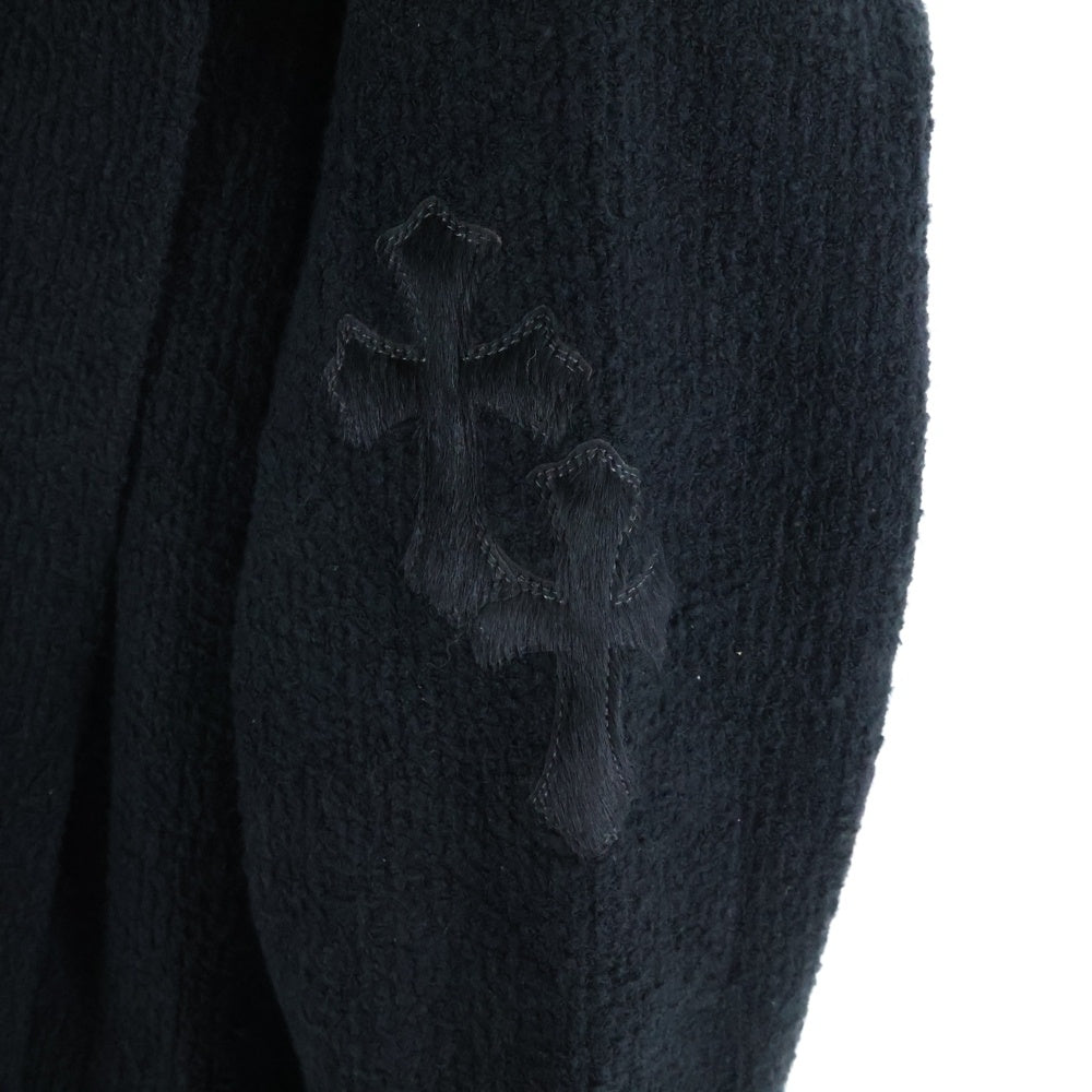 CHROME HEARTS(クロムハーツ) CH クロスパッチ フーデットコットンガウン カーディガン ブラック