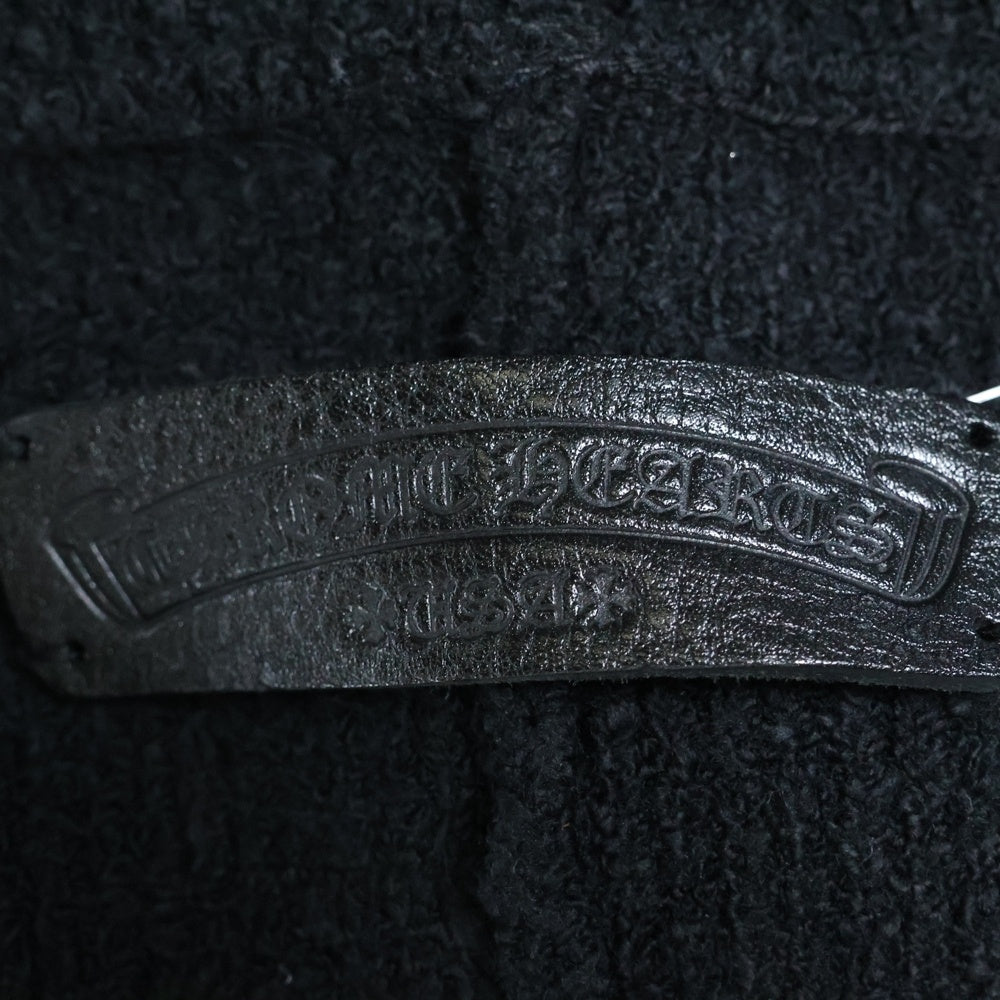 CHROME HEARTS(クロムハーツ) CH クロスパッチ フーデットコットンガウン カーディガン ブラック