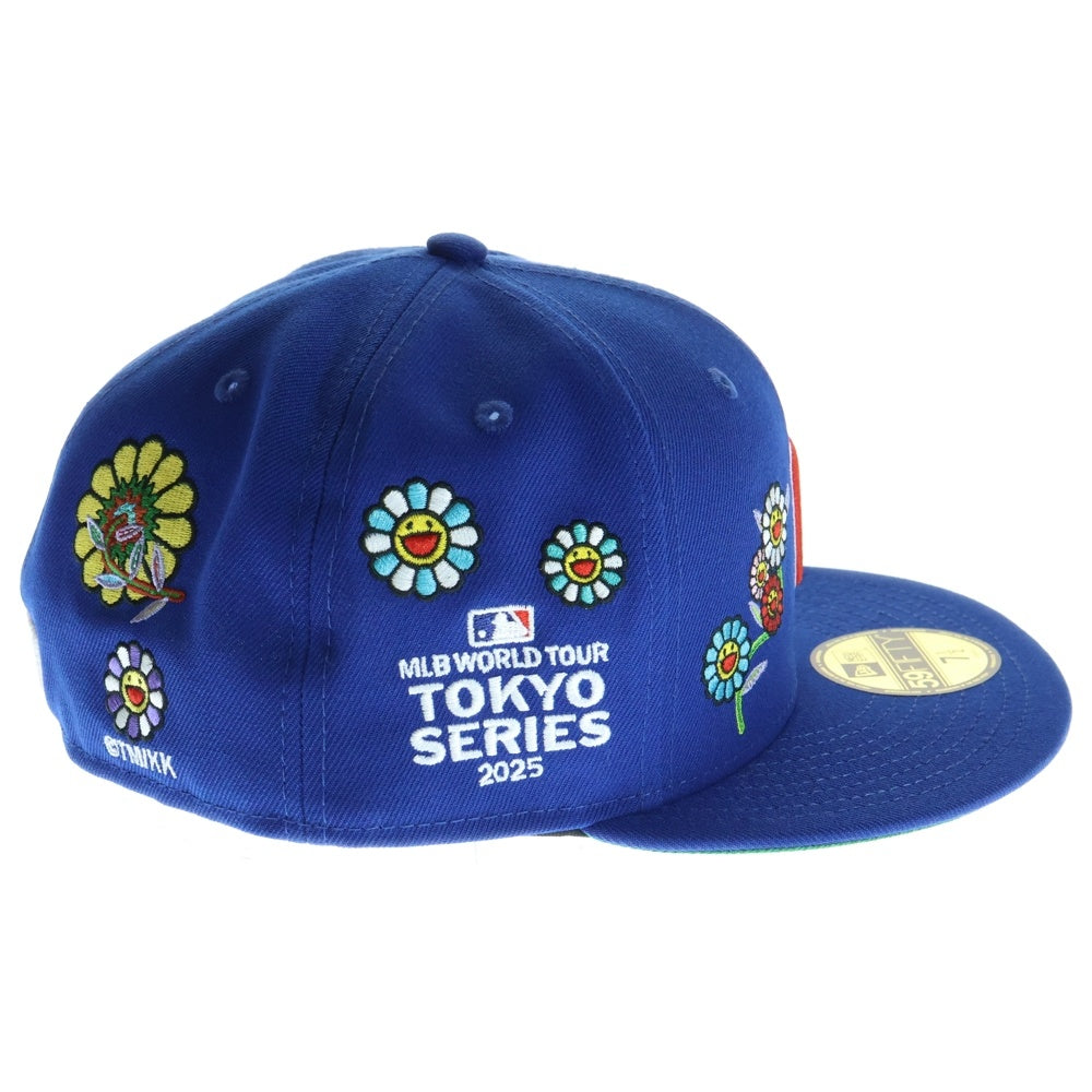 NEW ERA(ニューエラ) TK/KK フラワー刺繍 シカゴカブス ベースボールキャップ ブルー